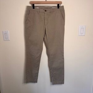 Cruna Always Chino Pants Men's Size 33 Khaki Italian Luxury Business Casual